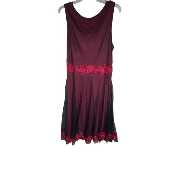 Y2K Party Dress Red Mesh Black Papillon Los Angeles Sz Med Whimsical Fairy - Picture 2 of 6